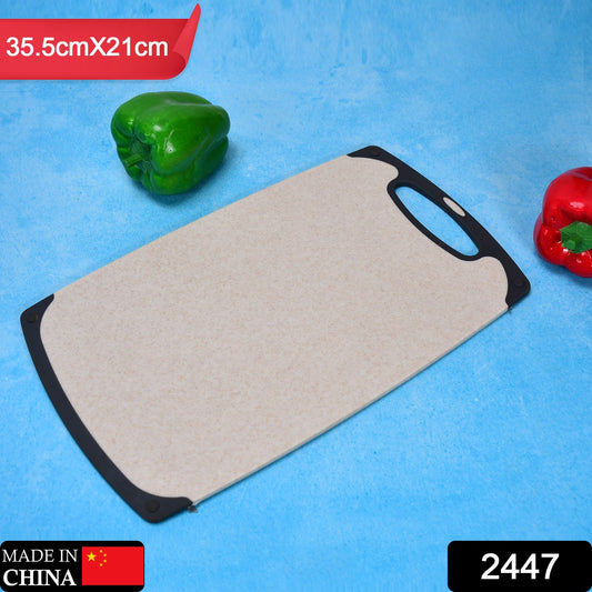 2447 Vegetables and Fruits Cutting Chopping Board Plastic Chopper Cutter Board Non-slip Antibacterial Surface with Extra Thickness DeoDap