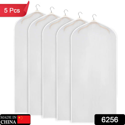 6256 COAT BLAZER COVER TRANSPARENT COVER FOR MULTI USE COVER ( 5 Pcs ) ( Hanger Not Included ) DeoDap