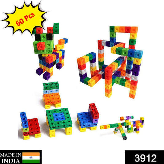 3912 60 Pc Cube Blocks Toy used in all kinds of household and official places specially for kids and children for their playing and enjoying purposes. DeoDap