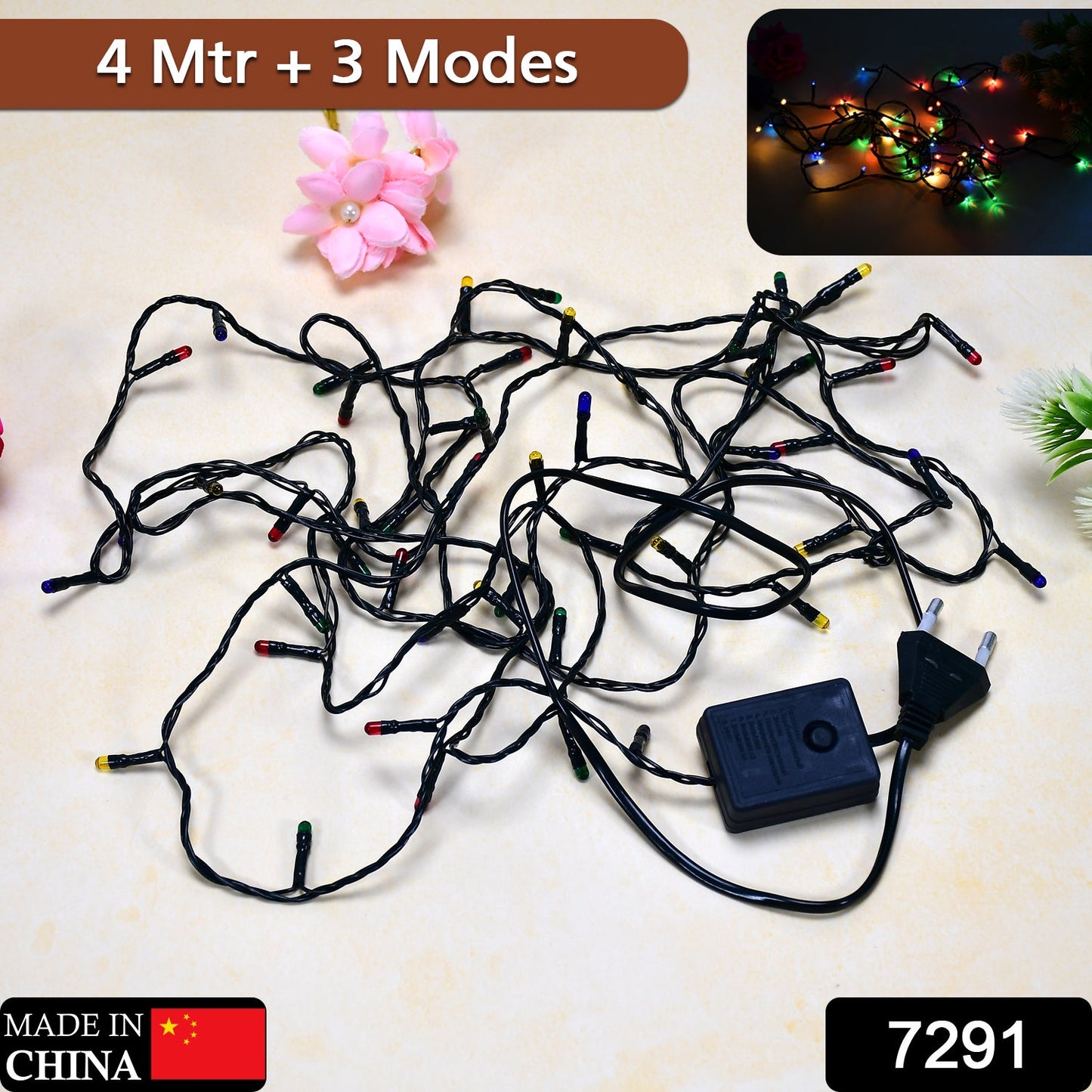 7291 4 Meter Festival Decoration LED String Light in Multicolor DeoDap