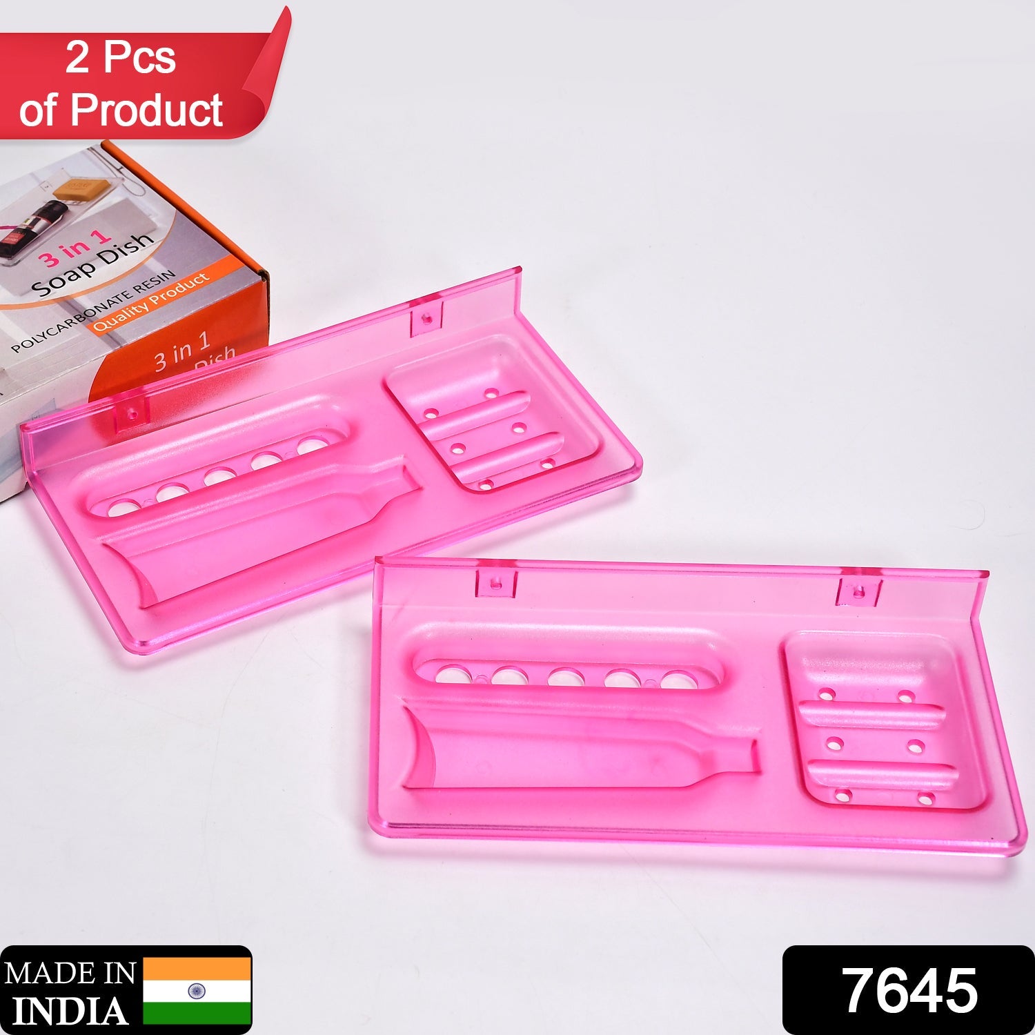 7645 SHOP A WIDE RANGE OF BATHROOM WARE PRODUCTS FROM PURE SOURCE INDIA, IN THIS PACK THERE COMING 3IN1 GLASS SOAP DISH, WHICH IS SUITABLE TO USE ON STAND. DeoDap