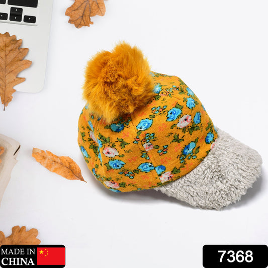 7368 Women Desinger Winter Soft Warm Snow Proof Pom Pom Cap DeoDap