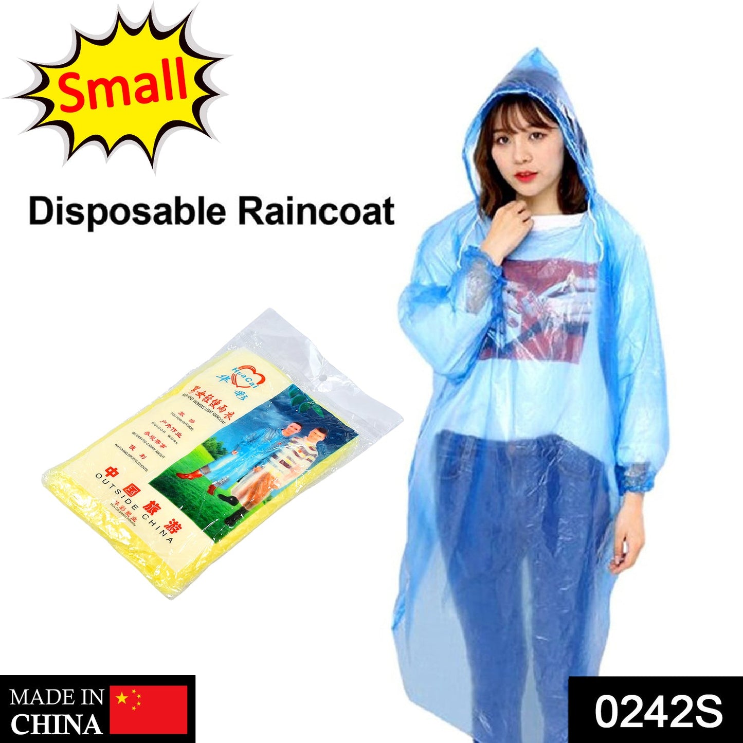 0242S Disposable Easy to Carry Raincoat DeoDap