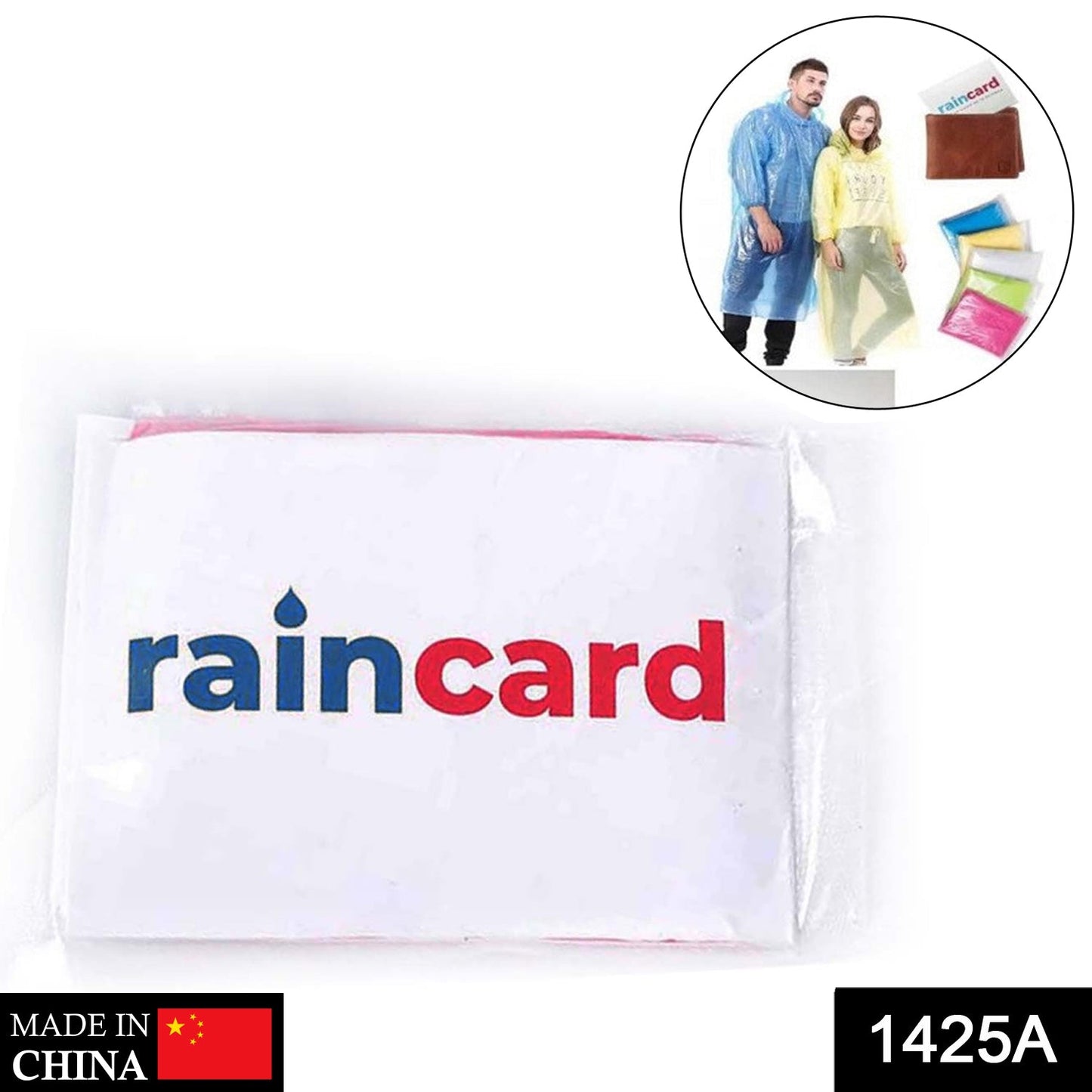 1425A Easy to Carry Emergency Waterproof Rain coat pouch DeoDap