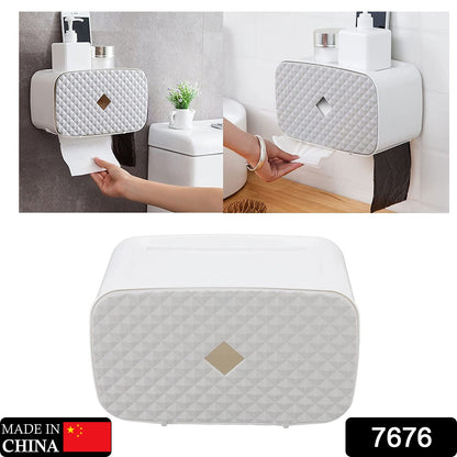 7676 Toilet Paper Holder No Drilling with Drawer and Multifunctional Storage Box for Bathroom, DeoDap