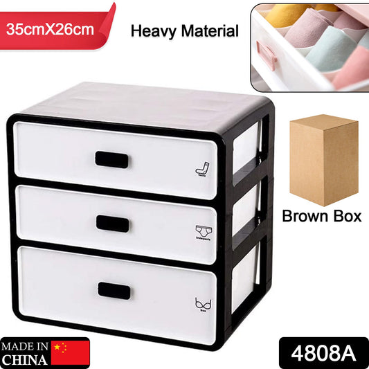 4808A  3 layer Multi Compartment Drawer | Big Storage Drawer | For Store Kitchen tools, Office Stationary All items Storage DeoDap