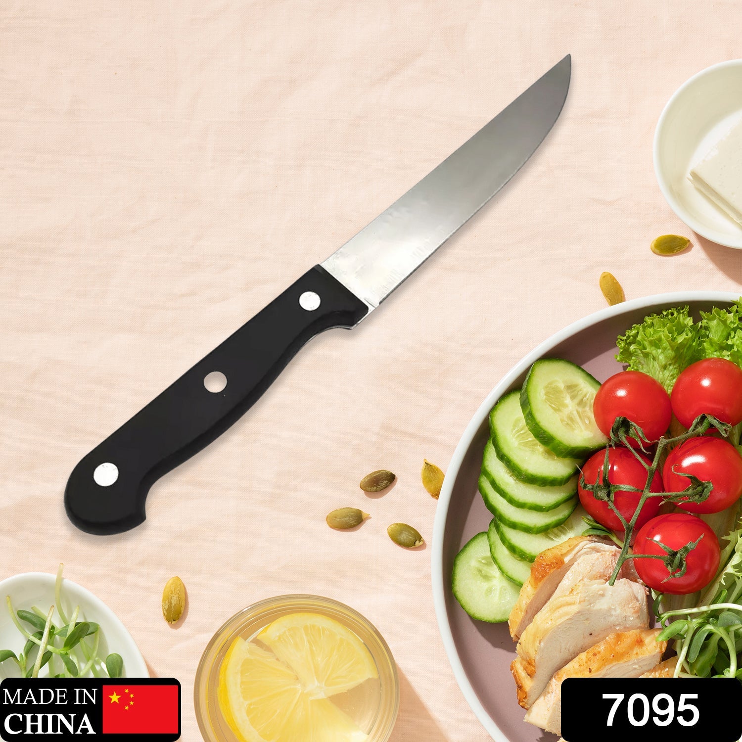 7095 Chopping Knife 23 Inch Stainless Steel Kitchen Knife for Home and Restaurant Use DeoDap