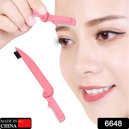 6648 3 in 1 Foldable Eyebrow Brush and Lash Comb,Double Ended Brow Brush Makeup Brush DeoDap