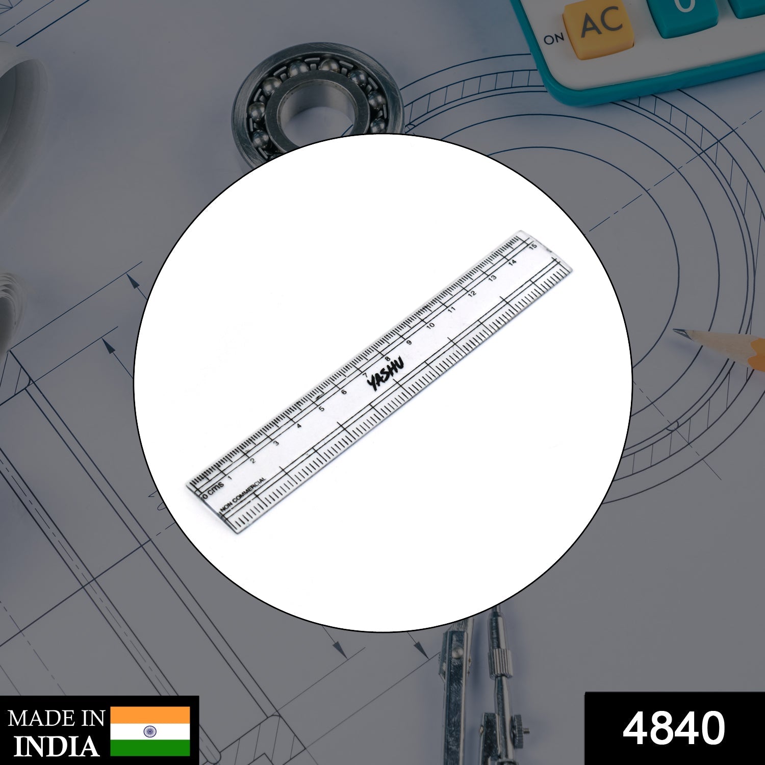 4840 15Cm Ruler For Student Purposes While Studying And Learning In Schools And Homes Etc. (1Pc) DeoDap