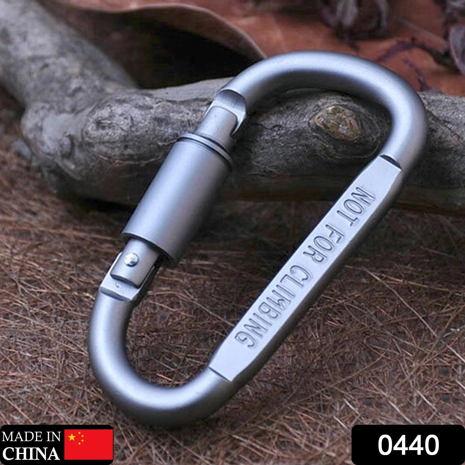 0440 Camping Equipment Aluminum Carabiner Hunting Survival Kit Lock Mountain Travel Accessories ( 1 pc ) DeoDap