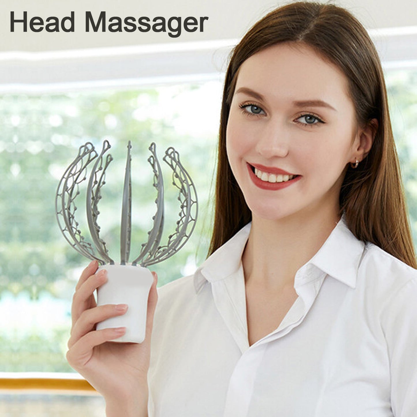 1712 Electric Octopus Claw Scalp Massager Stress Relief Therapeutic Head Scratcher DeoDap