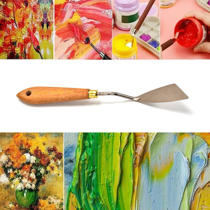 4042 Stainless Steel Artists Palette Knife, Spatula Palette Knife Paint Mixing Scraper, Thin and Flexible Art Tools for Oil Painting, Acrylic Mixing, Etc DeoDap