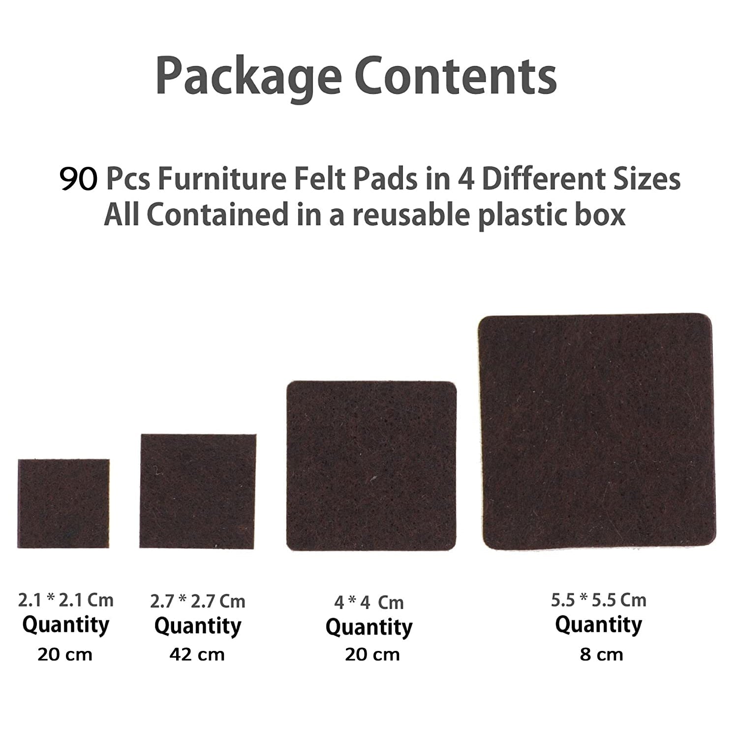 9030 Furniture Pad Square Felt Pads Floor Protector Pad For Home & All Furniture Use DeoDap