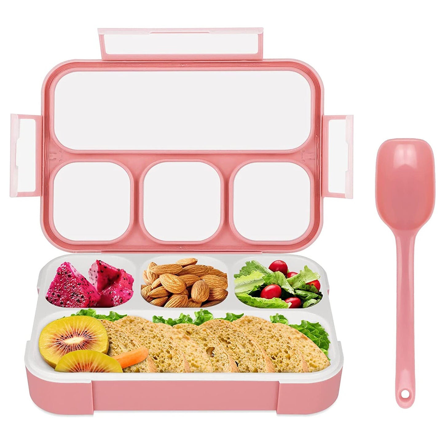 5212 Lunch Box 4 Compartment With Leak Proof Lunch Box For School & Office Use DeoDap