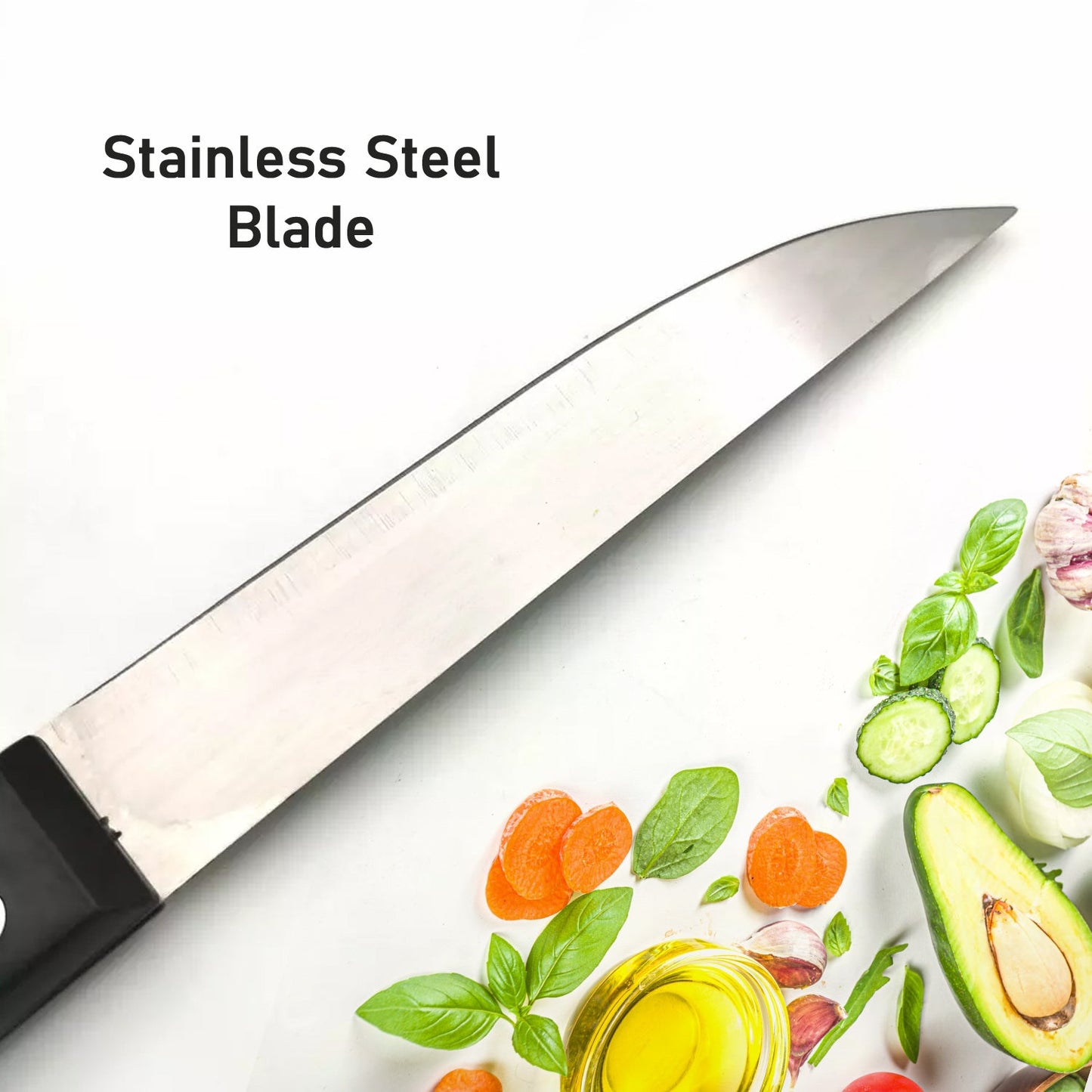 7095 Chopping Knife 23 Inch Stainless Steel Kitchen Knife for Home and Restaurant Use DeoDap