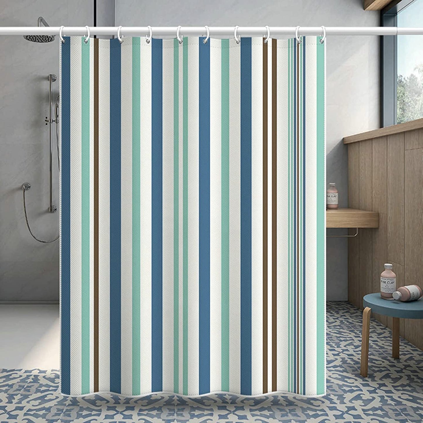 6730 Bright Vertical Stripes in The Shower Curtain (150x200cm) DeoDap