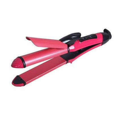 385 2 in 1 Hair Straightener and Curler Machine For Women | Curl & Straight Hair Iron DeoDap