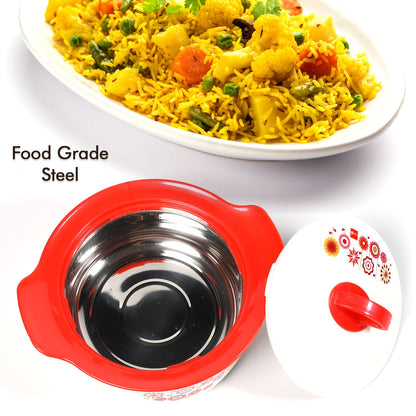 5282 Steel Hot & Cold Casserole, 1200 ml, | PU Insulated | BPA free |  Food Grade | Easy to Carry | Easy to Store | Ideal For Chapatti | Roti | Casserole For Home & Kitchen Use DeoDap