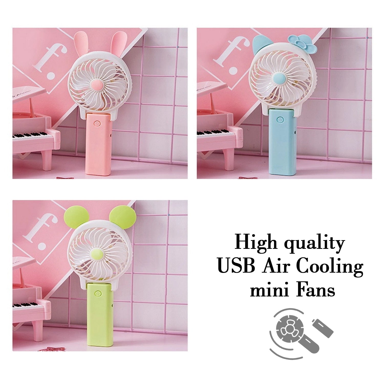 4765 Mini Cartoon Style Fan used in all kinds of places including household and many more for producing fresh air purposes. DeoDap