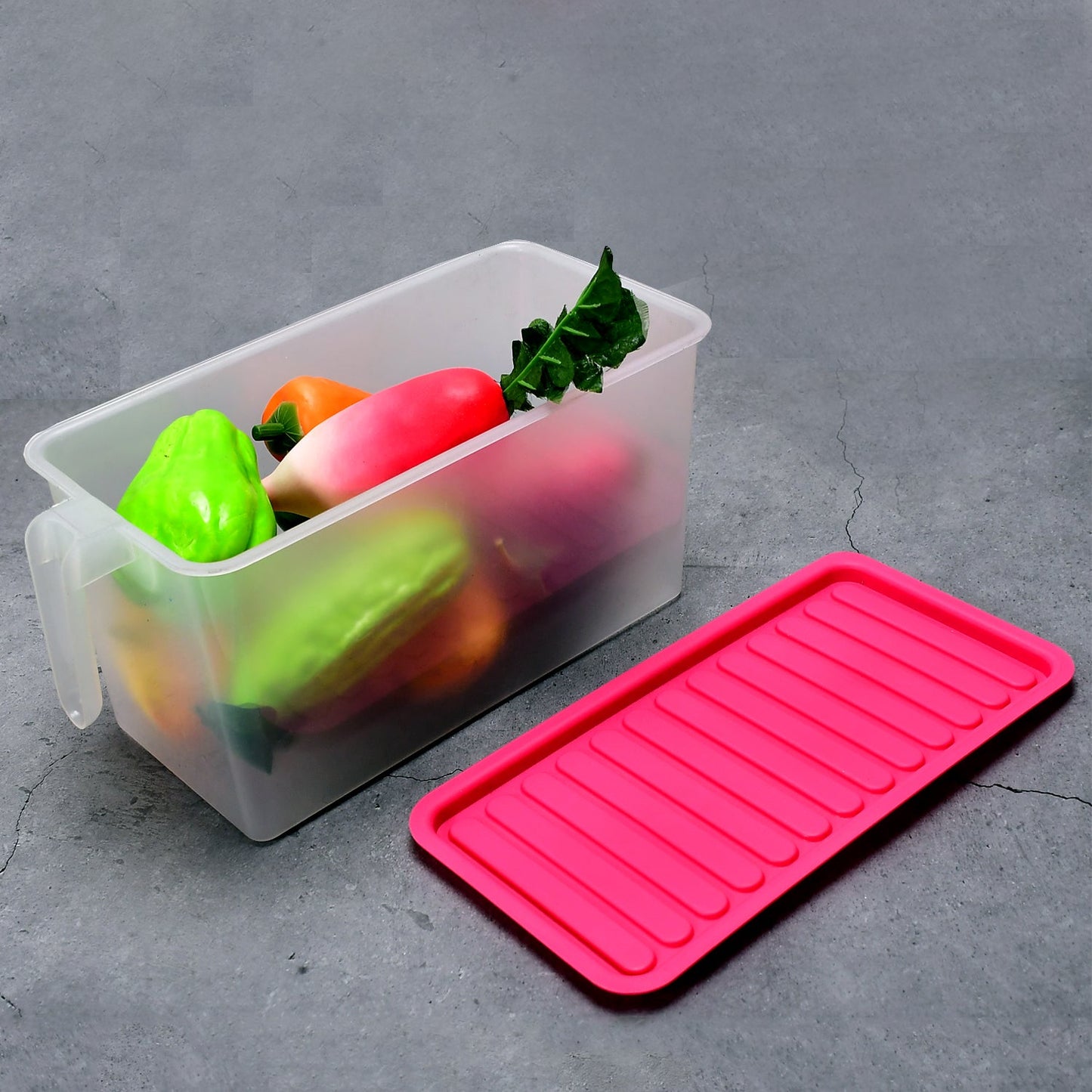 2519A SQUARE REFRIGERATOR ORGANIZER FRESH-KEEPING BOX FOR KITCHEN USE DeoDap