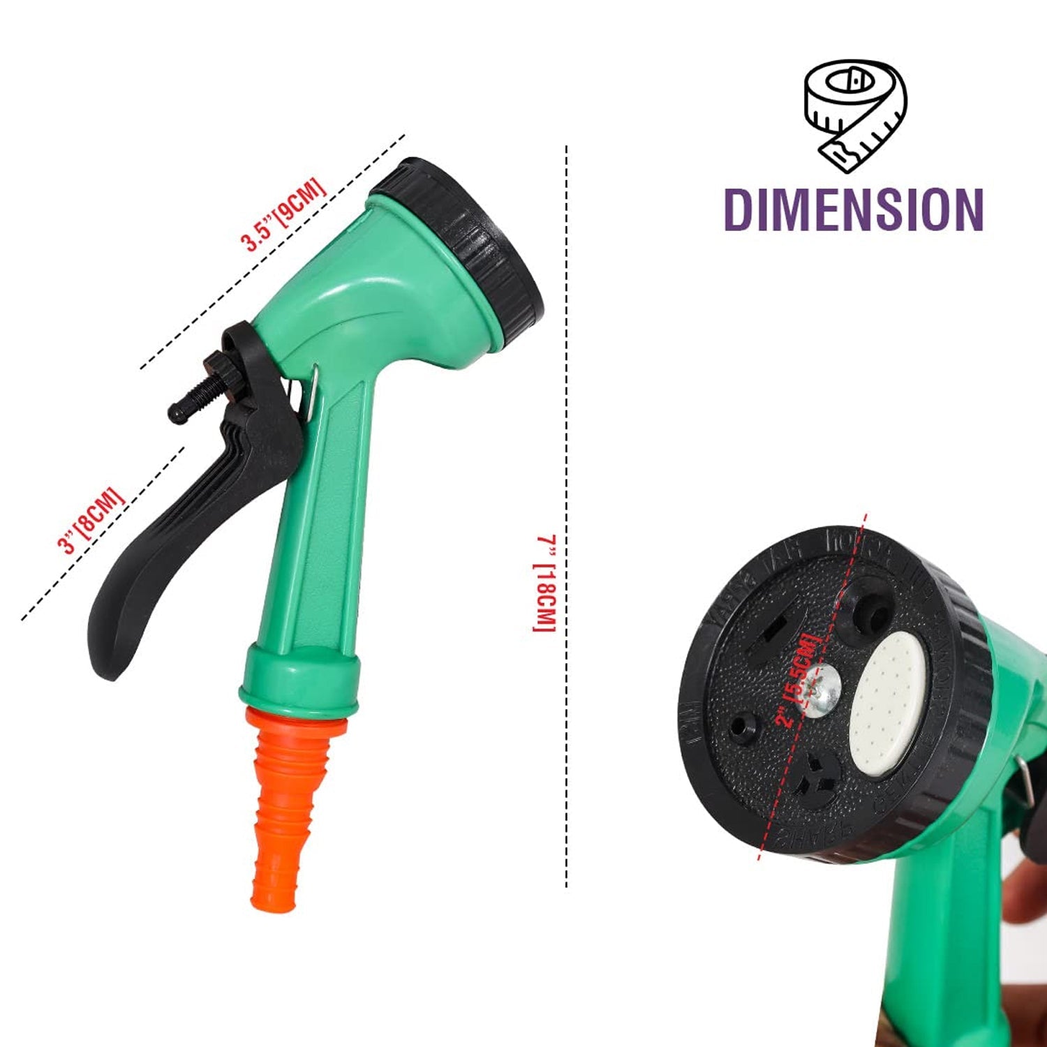 0477A  Garden Hose Nozzle Spray Nozzle with Adjustable For Garden & Multi Use DeoDap