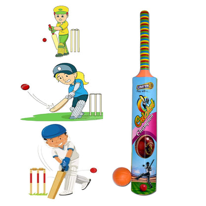 8001 Plastic Cricket Bat and Ball Toy for Kids, Bat Ball Set for Boys and Girls DeoDap