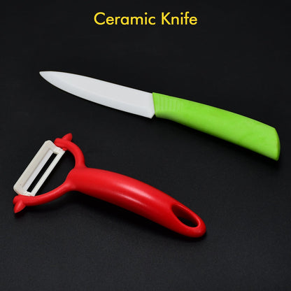 7113 Kitchen Knife for Clean and Exceptionally Sharp Cuts with Ceramic Peeler DeoDap