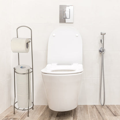 5199 Tissue Roll Stand 63cm High Quality Steel Stand Foe Toilet & Home Use Stand DeoDap