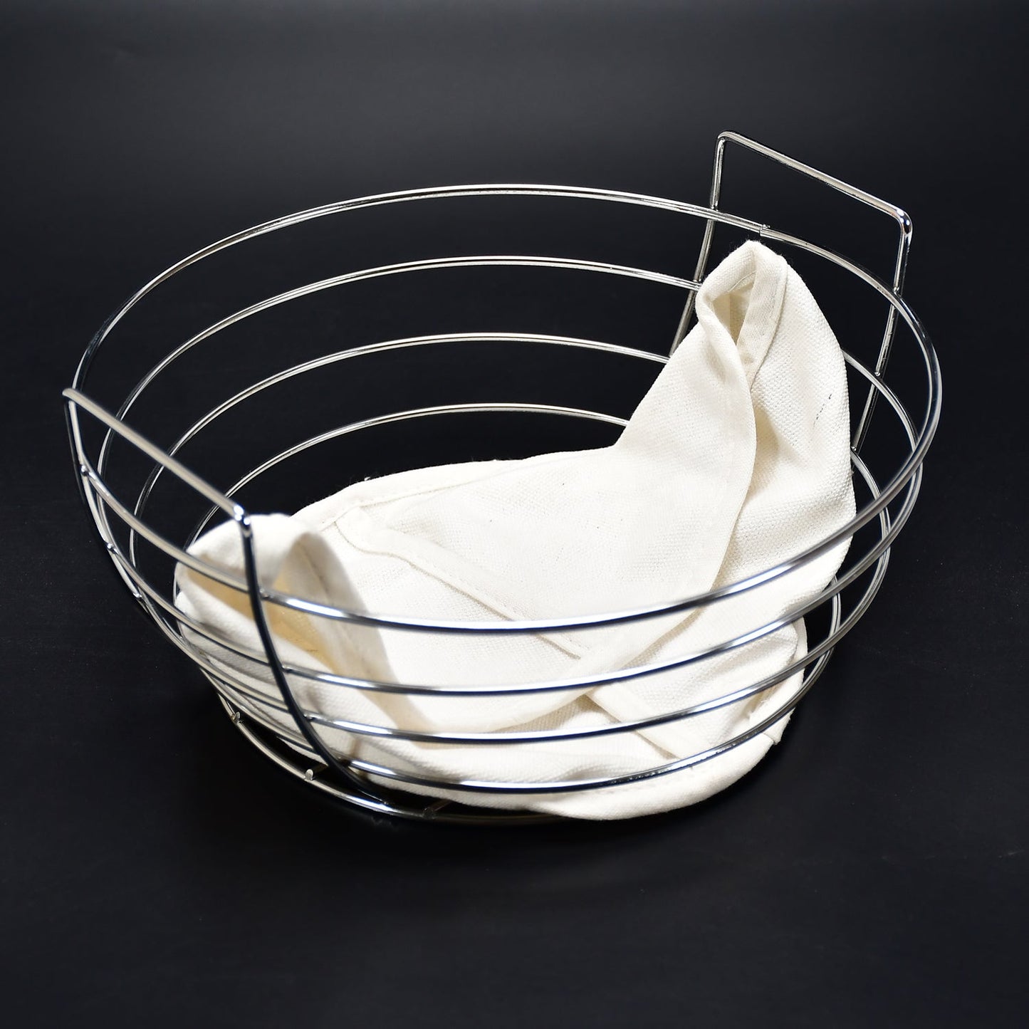 5143 Stainless Steel Bread and Roti Basket for Kitchen and Dining, Silver DeoDap