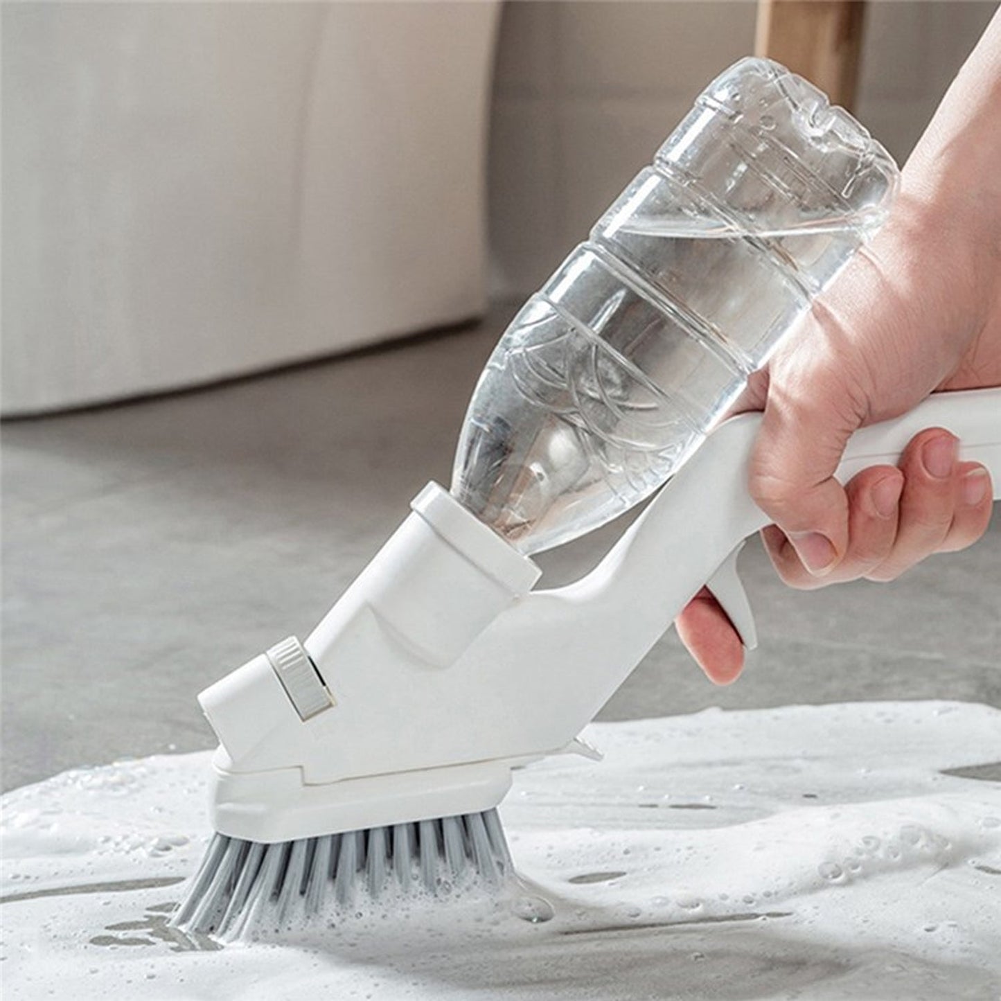 6699 Spray Cleaning Brush, Multifunction Non-Slip Cleaning Brush, Comfortable Handle Durable for Sinks, Gas Stove Clean Tiles Crevices, Window Household Cleaning DeoDap