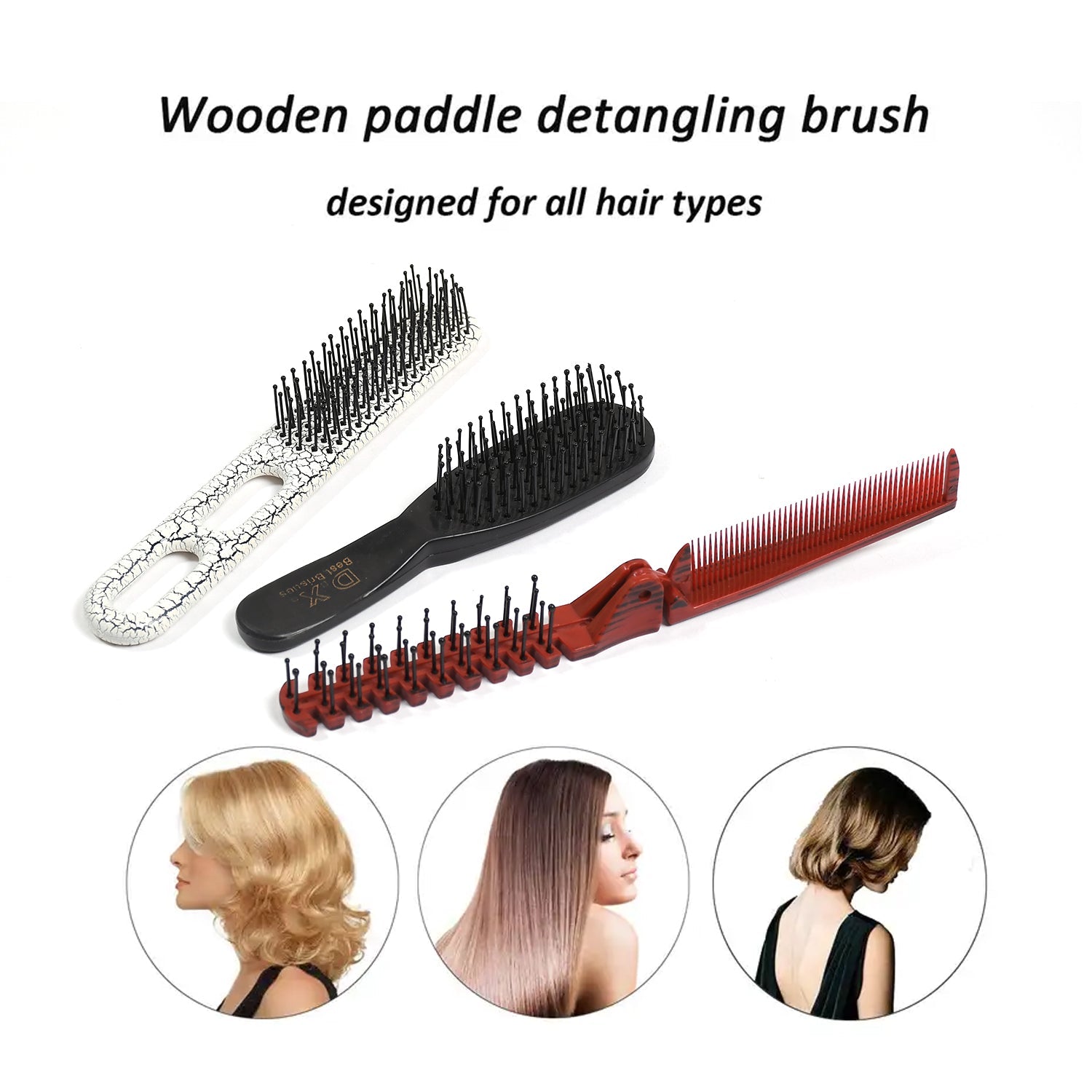 1406 Mix shape design Hairdressing Hair Styling Comb Brush Tool (1 pc) DeoDap