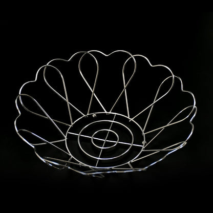 5122 Stainless Steel Fruit Basket (Flower) Fruit Bowl Basket DeoDap