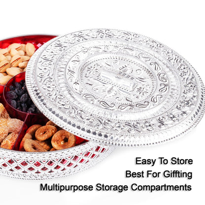 2862 Round Candy Box, Dry Fruit Box For Kitchen Storage Home Decor DeoDap