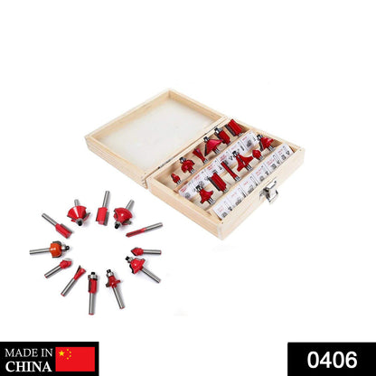 406 -12/15pcs Milling Cutter Router Bit Set Deodap