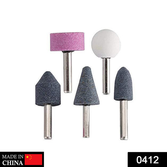 412 -5 Pcs Shank Abrasive Mounted Stone (Multicolour) DeoDap