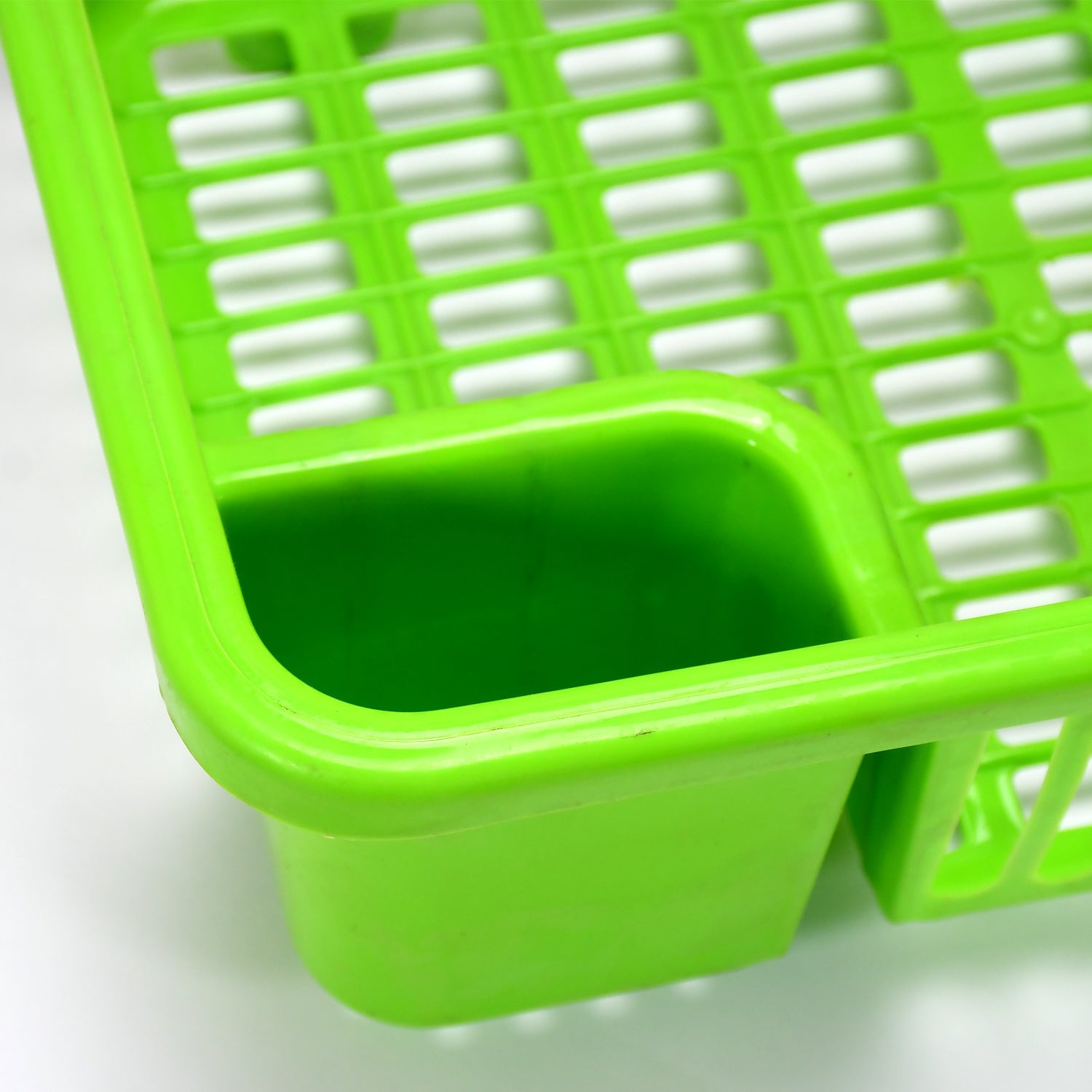 1134 Durable Plastic Large Sink Set Dish Rack Drainer with Removable Tray for Kitchen DeoDap