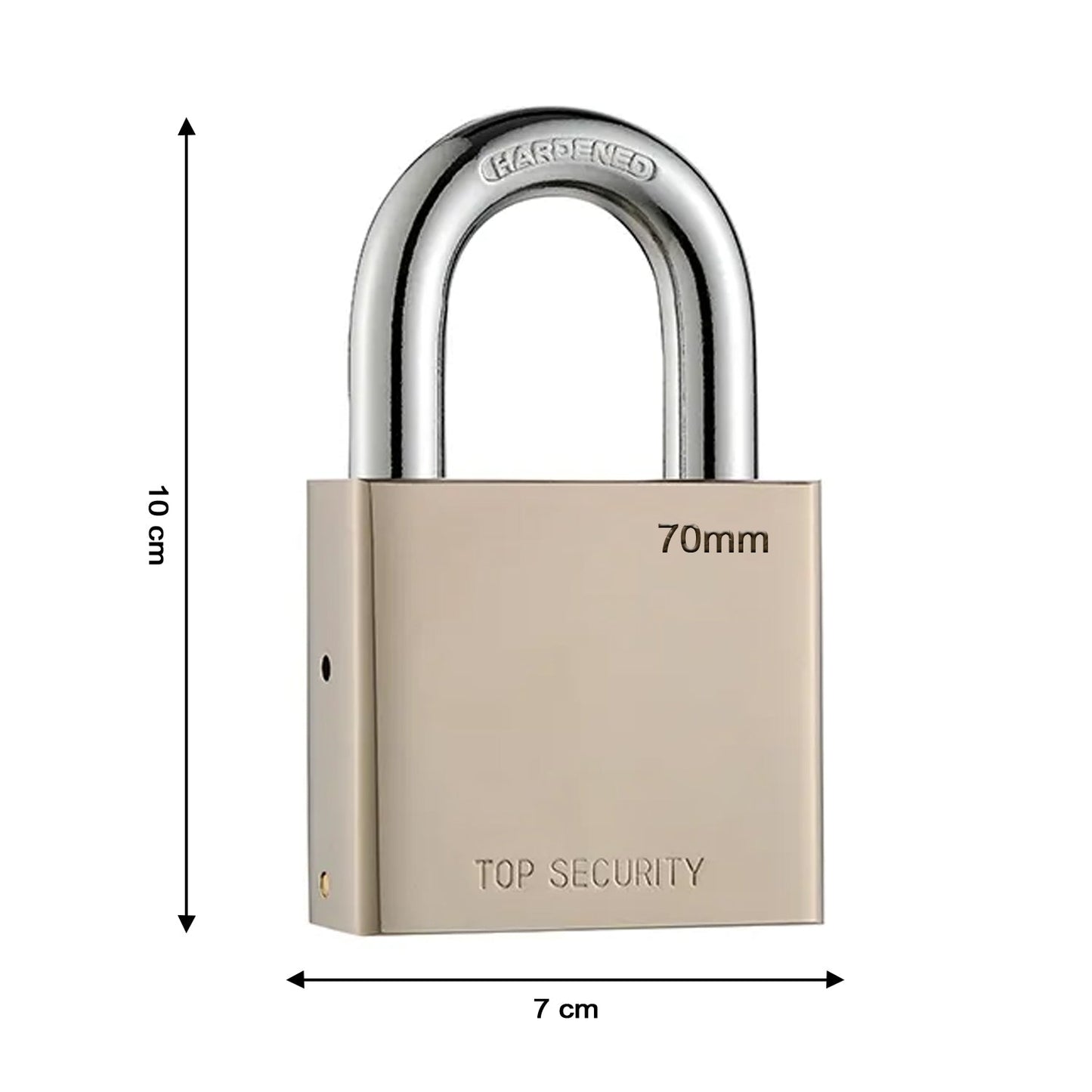 1690 Heavy Steel Premium Square Padlock 70mm With 4 Keys | Multipurpose Hardened Shackle Padlock for Door, Gate, Shutter and Home DeoDap