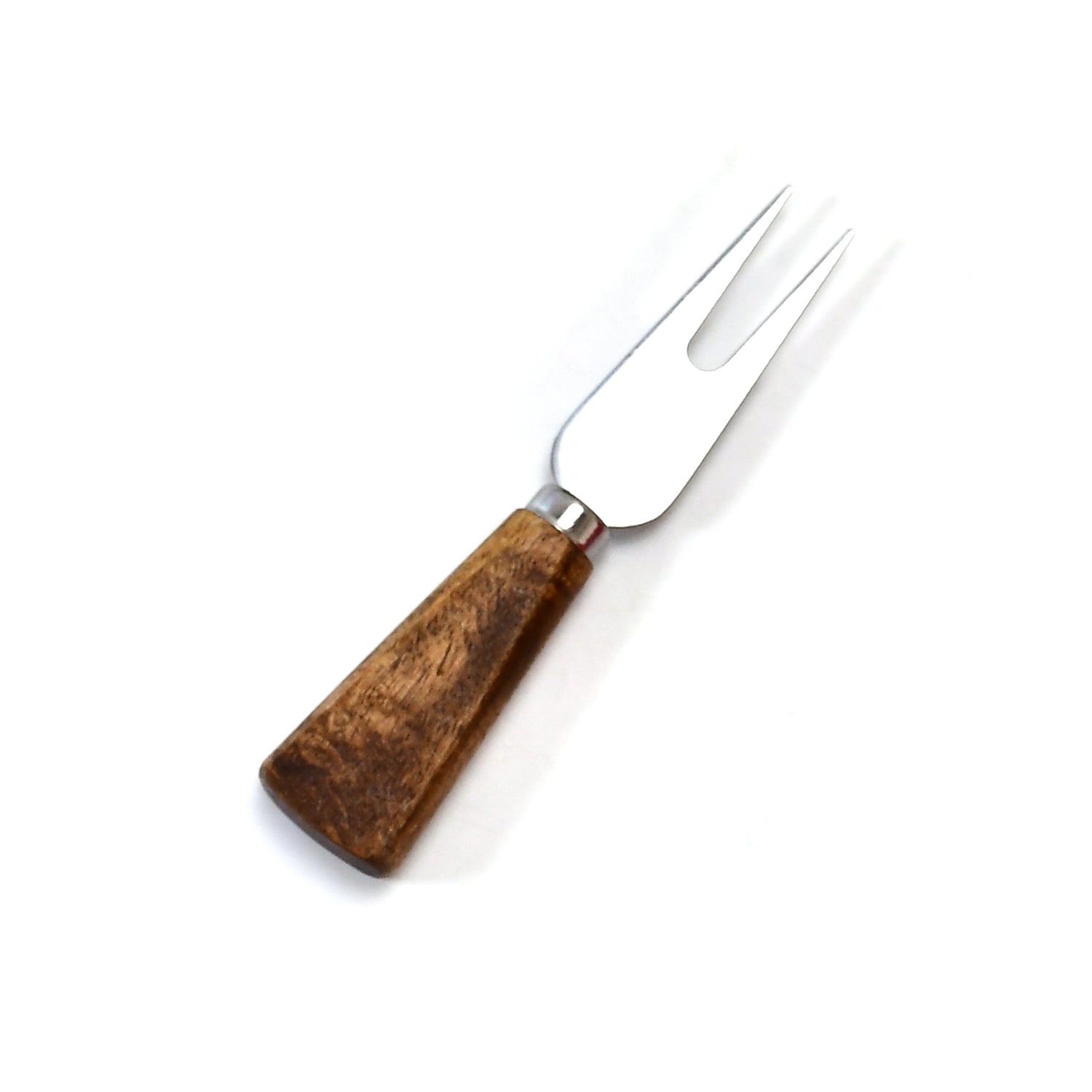 2921 Stainless Steel Cheese Fork With Wood Handle DeoDap