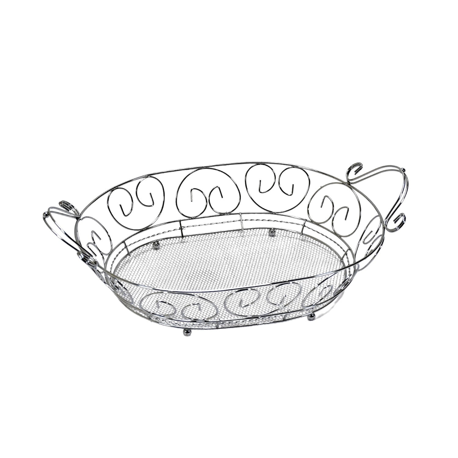 5138 Multipurpose Stainless Steel Modern Folding Fruit and Vegetable Basket (Silver, 8 Shapes) DeoDap