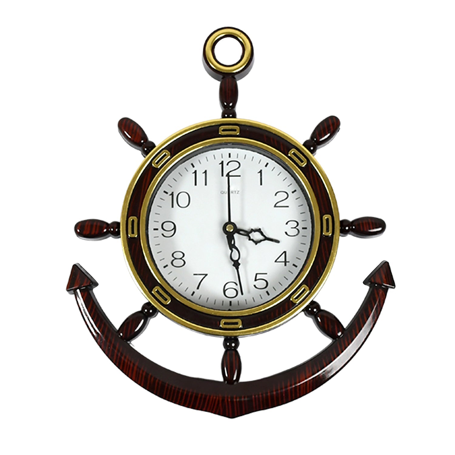 4944 Anchor Shape Wall Clock Size 28x23x5cms DeoDap