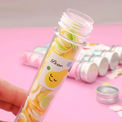 6289 Portable Hand Washing Bath Flower Shape Paper Soap Strips In Test Tube Bottle DeoDap