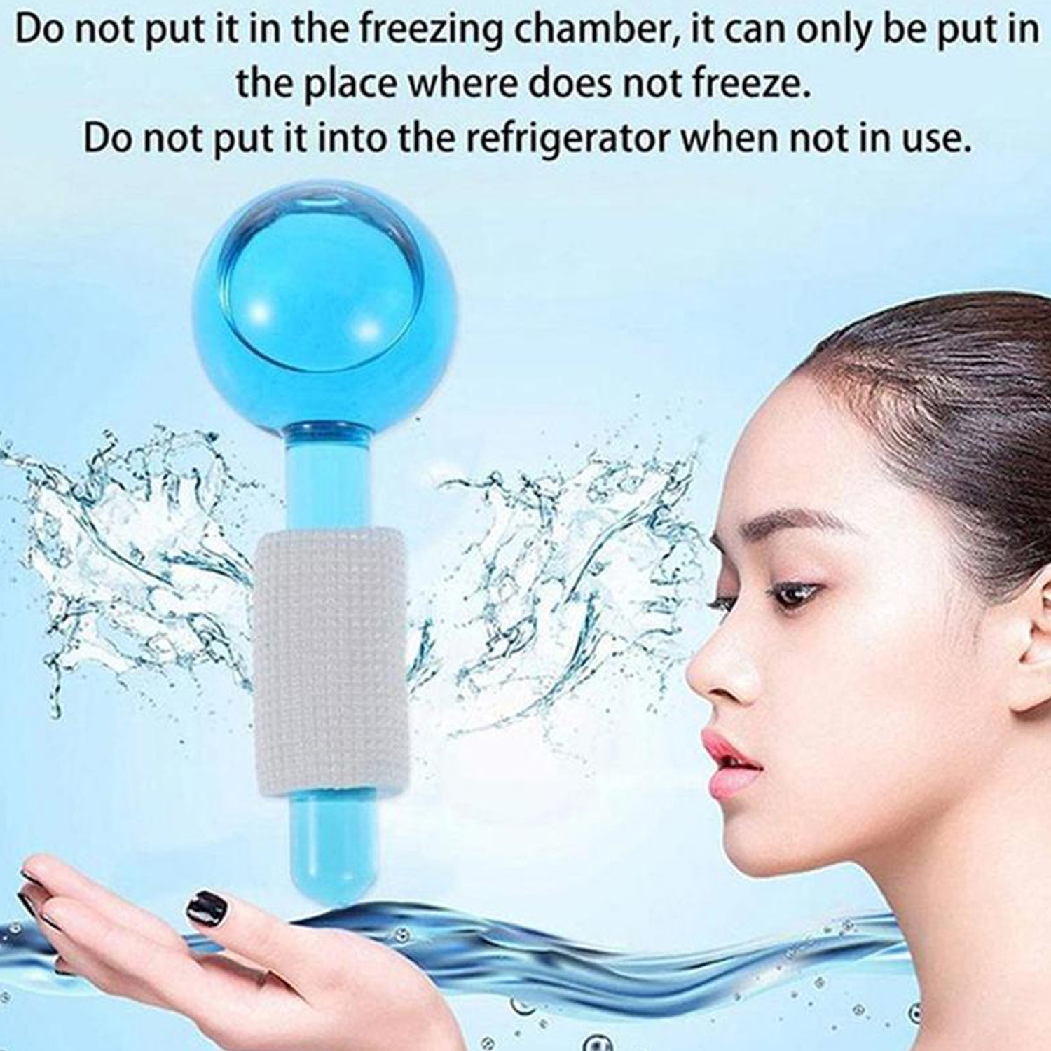 6200 Facial Massage Ice Ball Face Massager Ball Ice Face Roller Crystal Eyes Massager DeoDap