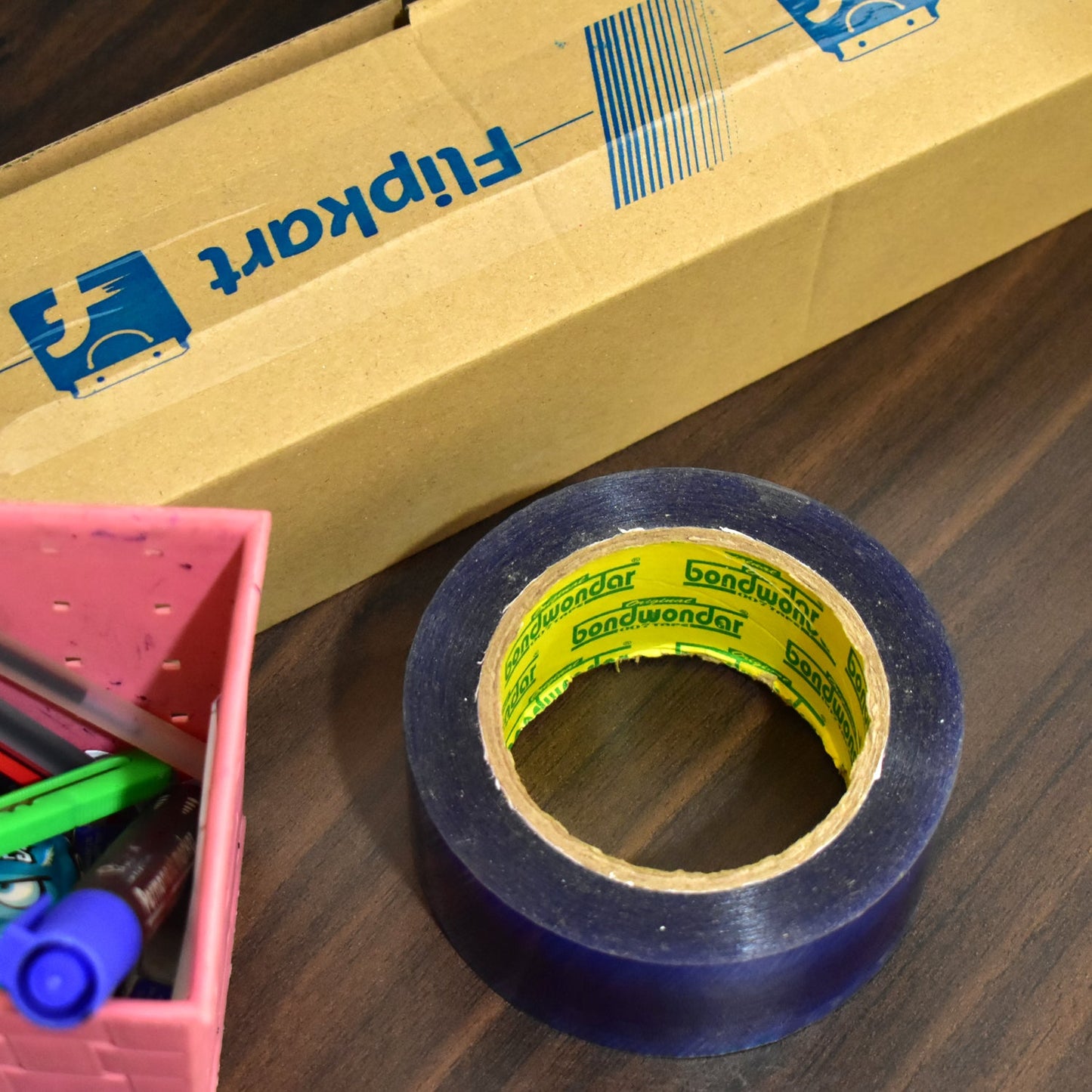 7436 Flipkart Print Blue Tape For Packaging Gifts And Products By Flipkart For Shipping And Delivering Purposes Etc. DeoDap