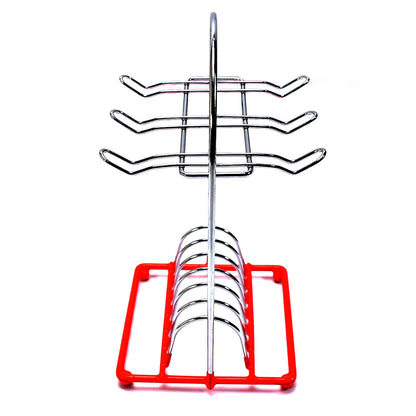 5191 2in1 Cup & Dish Stand Steel 26cm For Kitchen & Home Use DeoDap