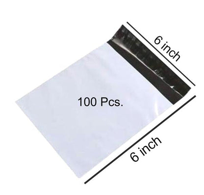 0925 Tamper Proof Courier Bags (06X06 inch) Pack of 100Pcs DeoDap