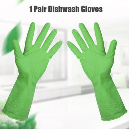 0653 Multipurpose cleaning rubber hand gloves (green) 1 PC DeoDap