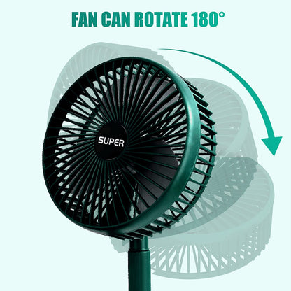 4613 Telescopic Electric Desktop Fan, Height Adjustable, Foldable & Portable for Travel/Carry | Silent Table Top Personal Fan for Bedside, Office Table DeoDap