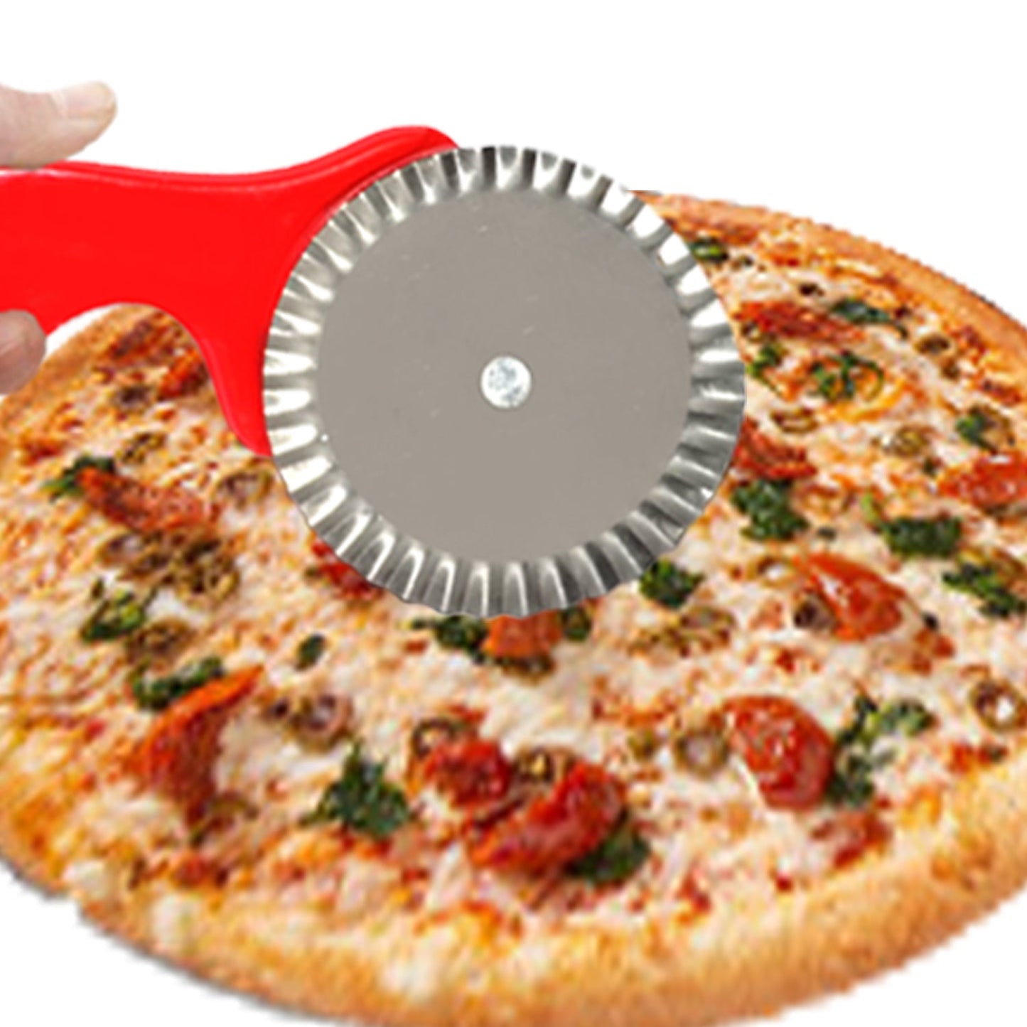 0725 Curly Pizza Cutter/Pastry Cutter/Sandwiches Cutter DeoDap