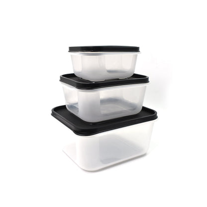 2748 3 Pc Square Container used by various types of peoples for storing their types of stuffs and all purposes. DeoDap