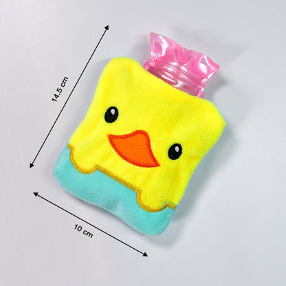 6524 Yellow Duck design small Hot Water Bag with Cover for Pain Relief, Neck, Shoulder Pain and Hand, Feet Warmer, Menstrual Cramps. DeoDap